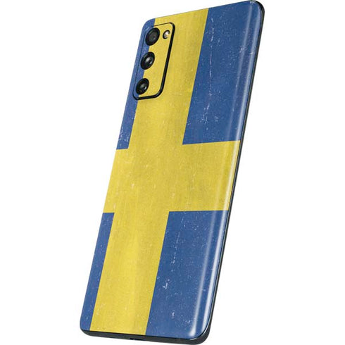 Sweden Flag Distressed Galaxy S20 Fan Edition Skin